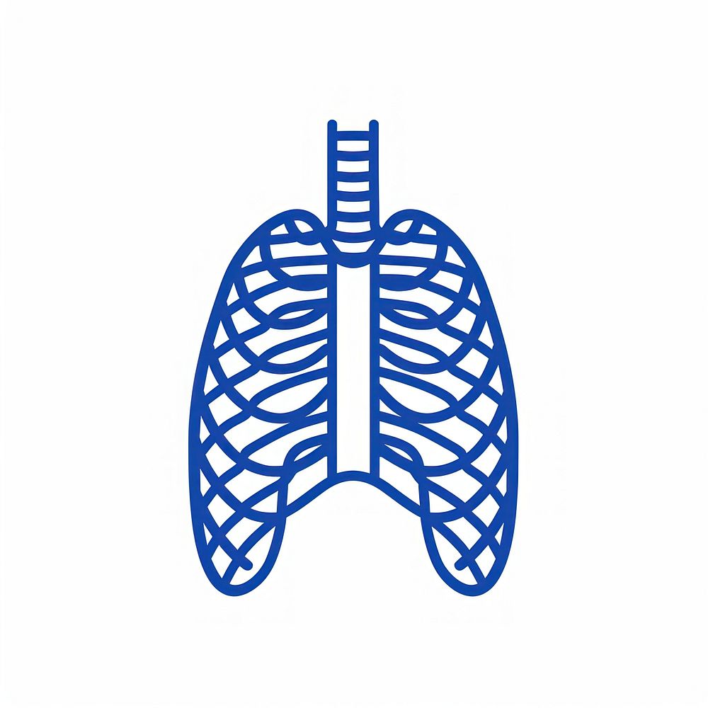Simple Minimalist X-ray line icon symbol logo medicine.