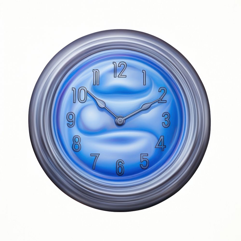 Surrealistic painting of Clock melt clock accuracy number.