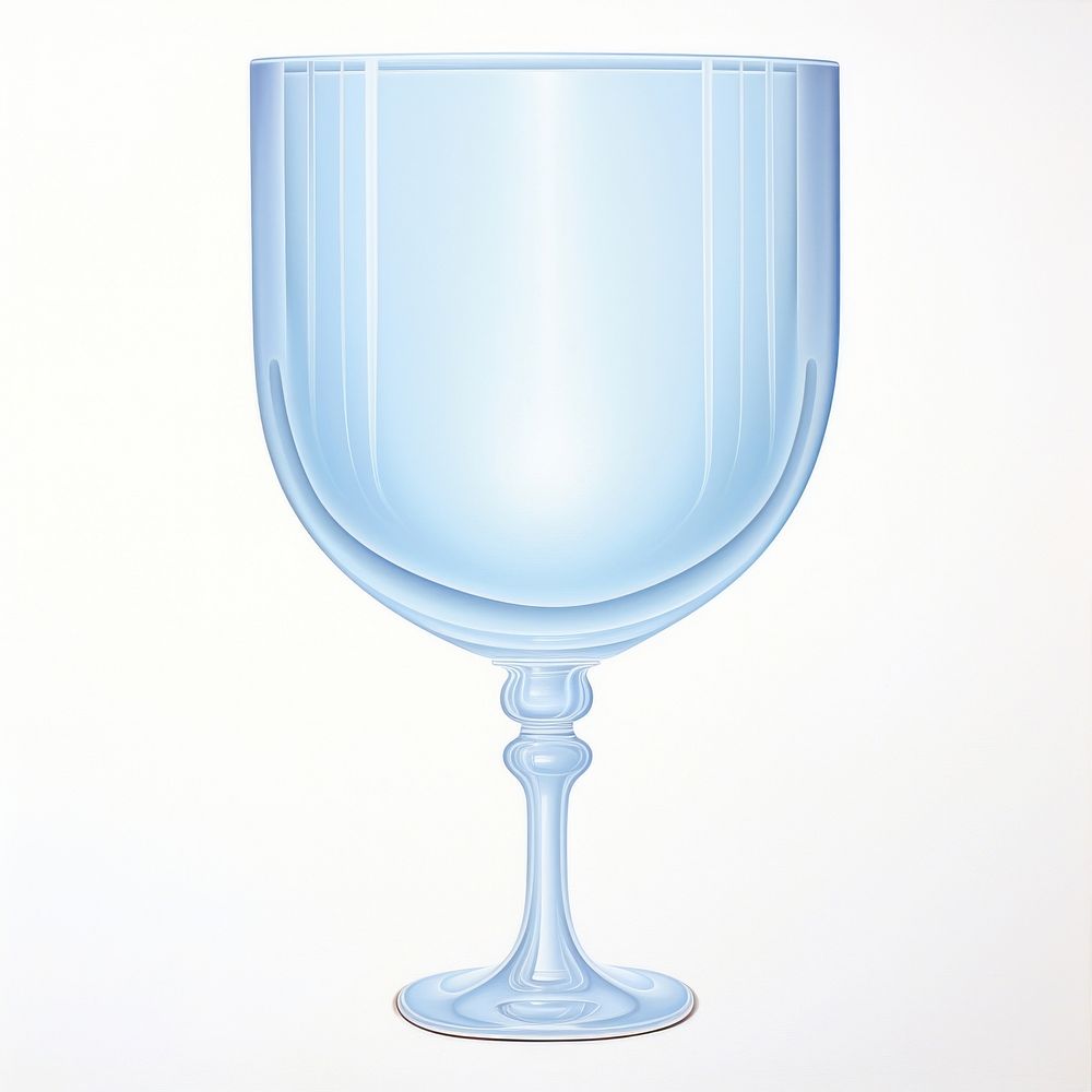 Surrealistic painting of Gradient Blue water Glass glass drink blue.
