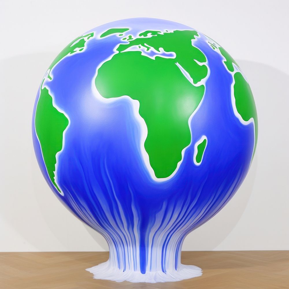 Surrealistic painting earth melt sphere | Premium Photo Illustration ...