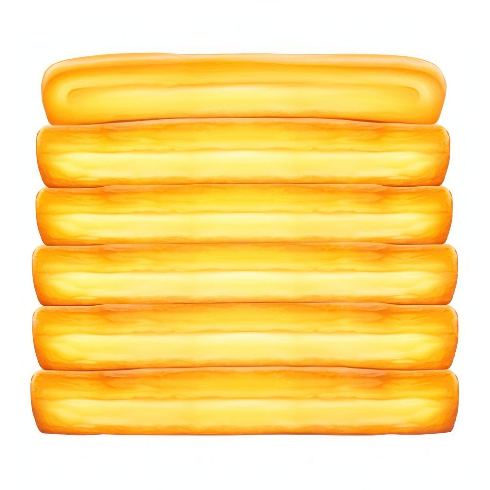 Surrealistic painting of french toast repetition food white background.