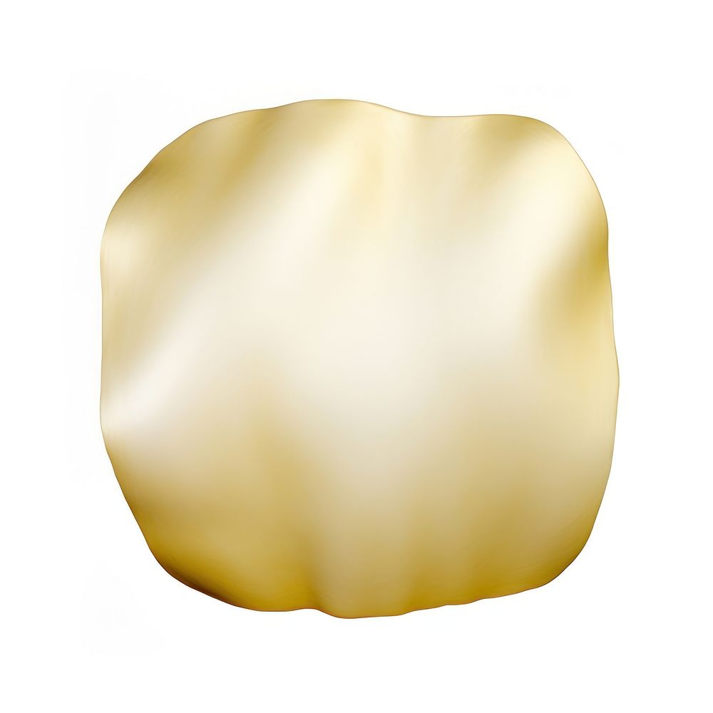 Surrealistic painting of potato chip gold white background abstract.
