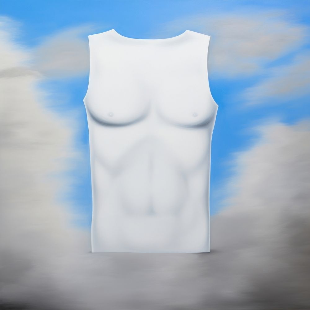 Tank top surreal white torso.