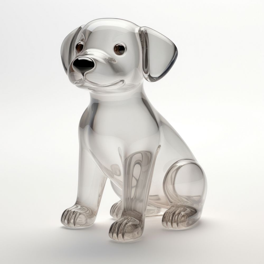 Cute dog less detail figurine animal mammal.