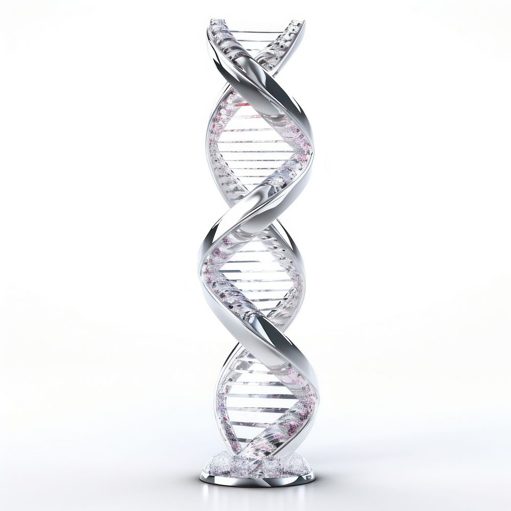 Dna white background research science.