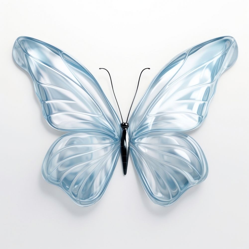 Flying butterfly animal insect white background.
