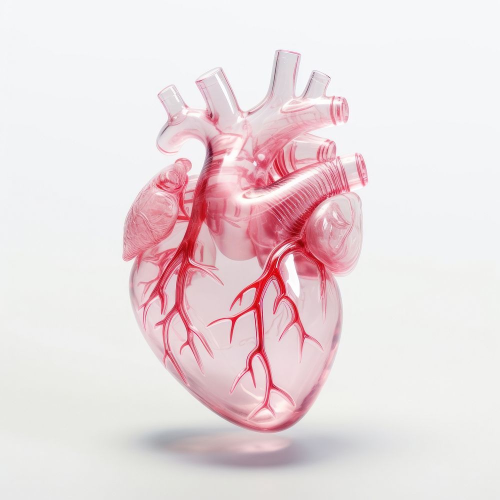Heart organ white background tomography cosmetics.