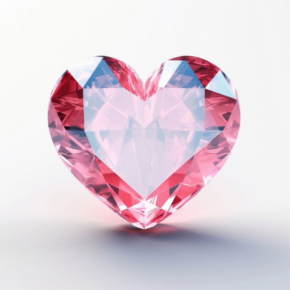 Lowpoly heart gemstone jewelry diamond.