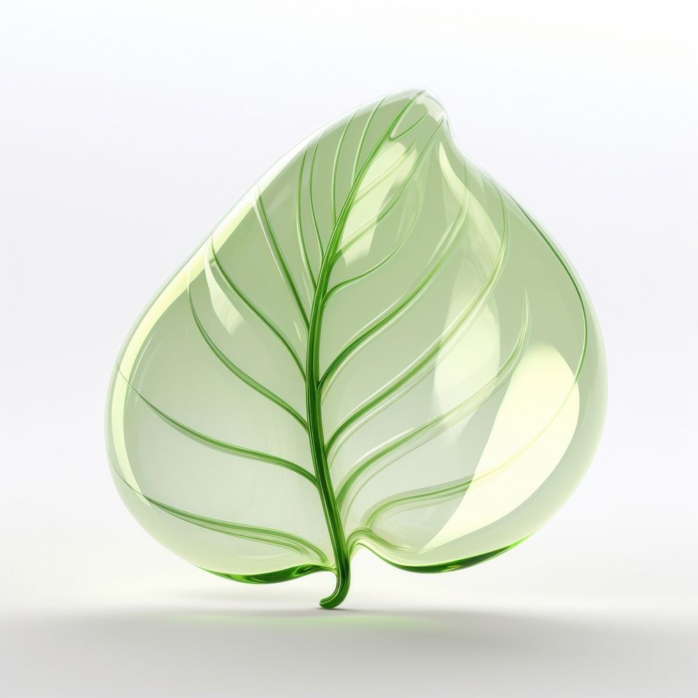 Sprout leaf plant white background porcelain.