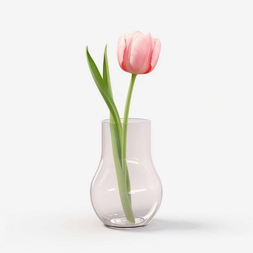 Tulip flower plant glass rose.
