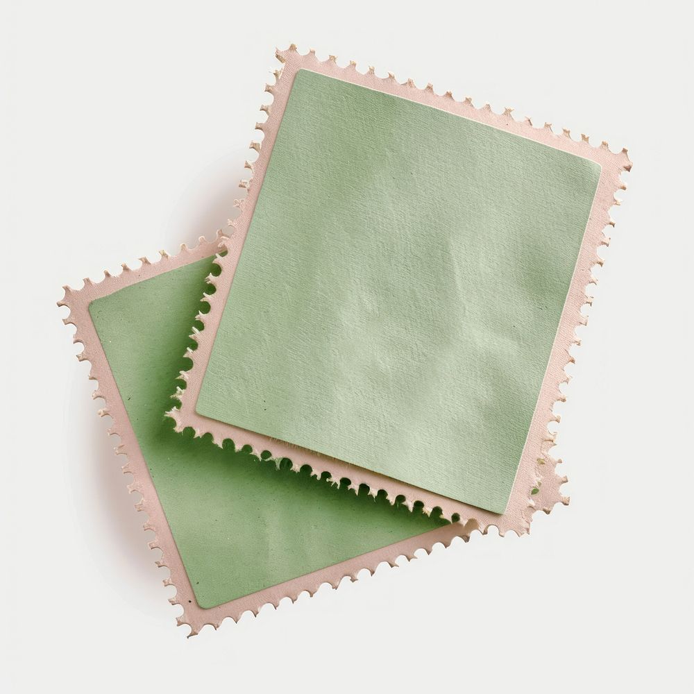 Blank postage stamp backgrounds paper green.
