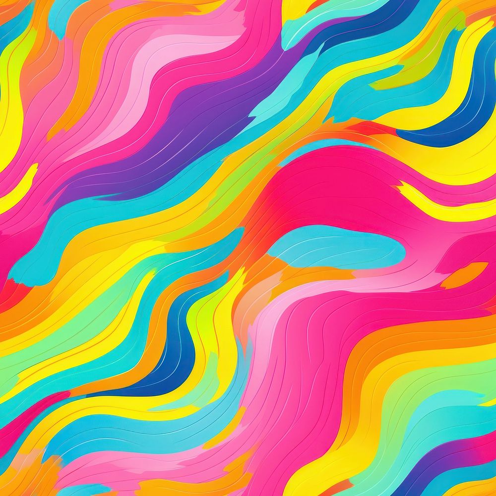 A rainbow Wavy line pattern backgrounds abstract graphics. AI generated Image by rawpixel.