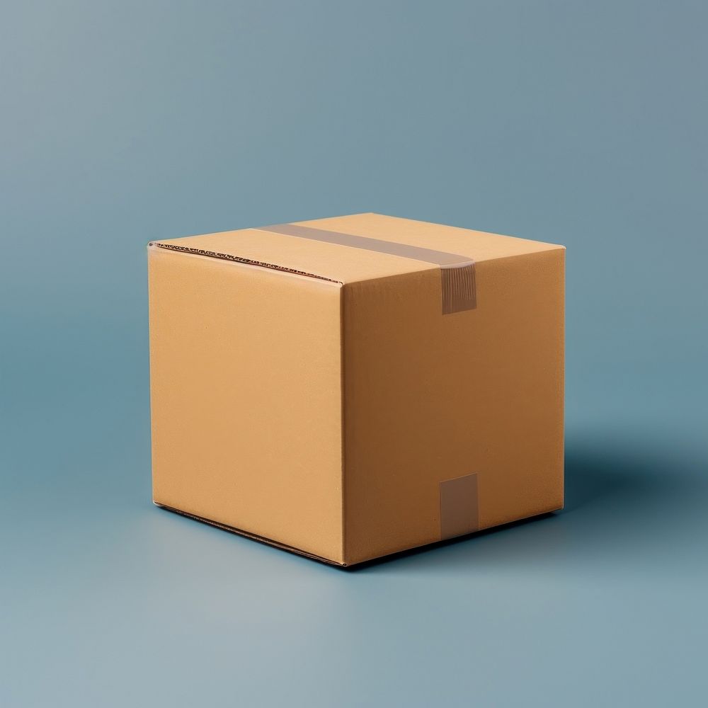Mailing box packaging  cardboard carton studio shot.