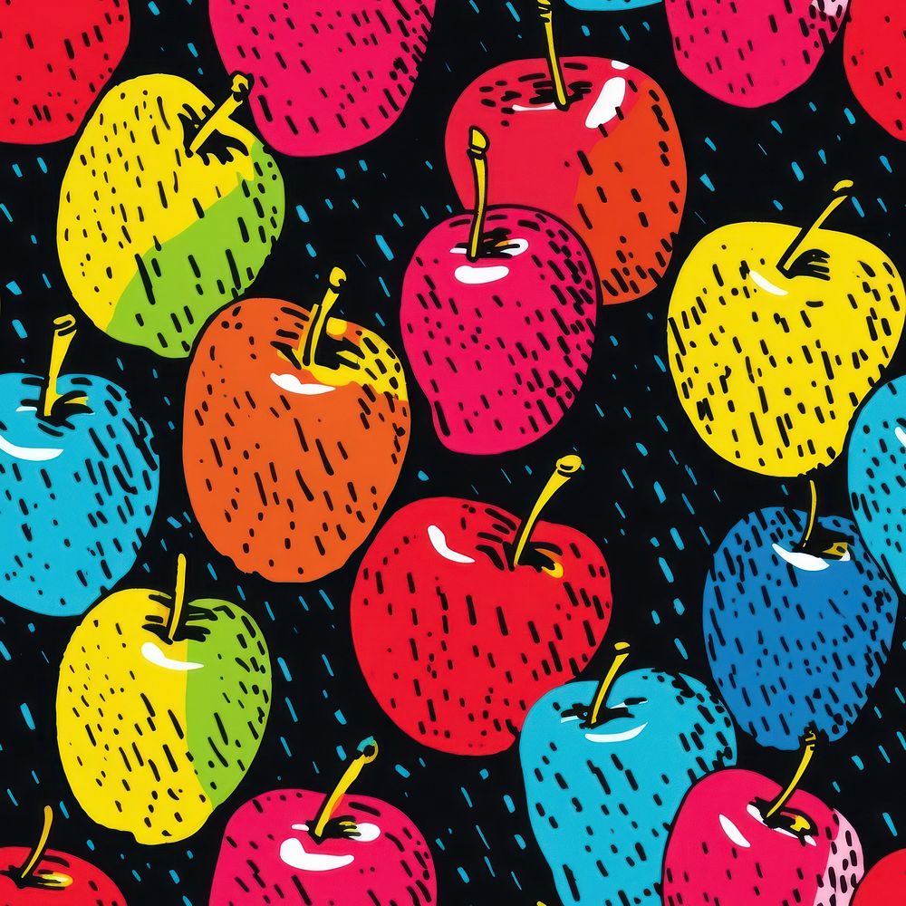 Apple pattern backgrounds fruit food. 
