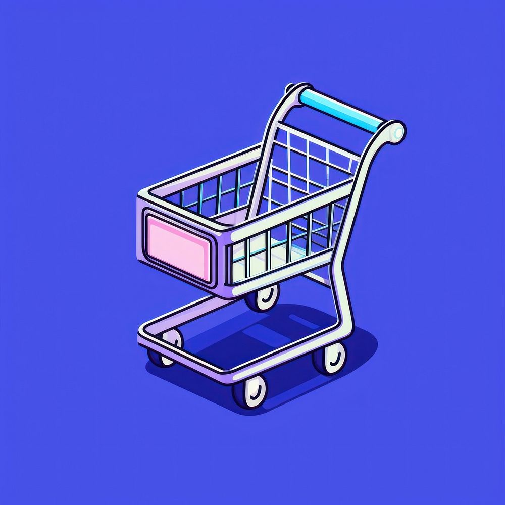 Shopping cart line consumerism supermarket.