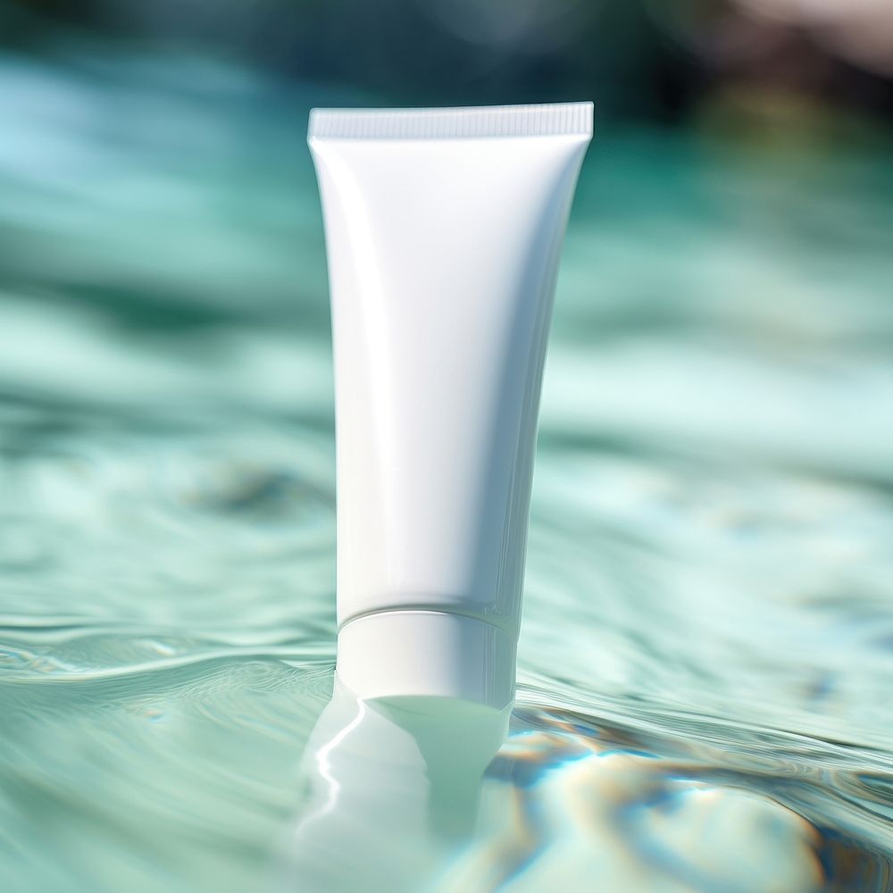 A tube of cream  toothpaste cosmetics sunscreen.