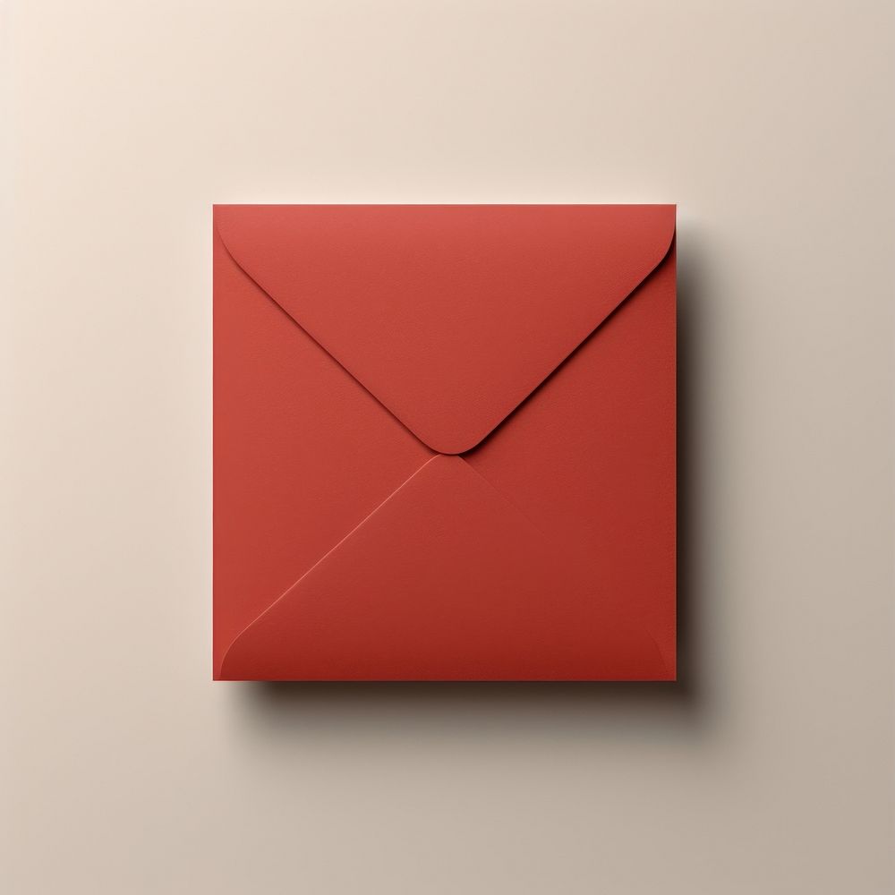 Red packaging  envelope paper mail.