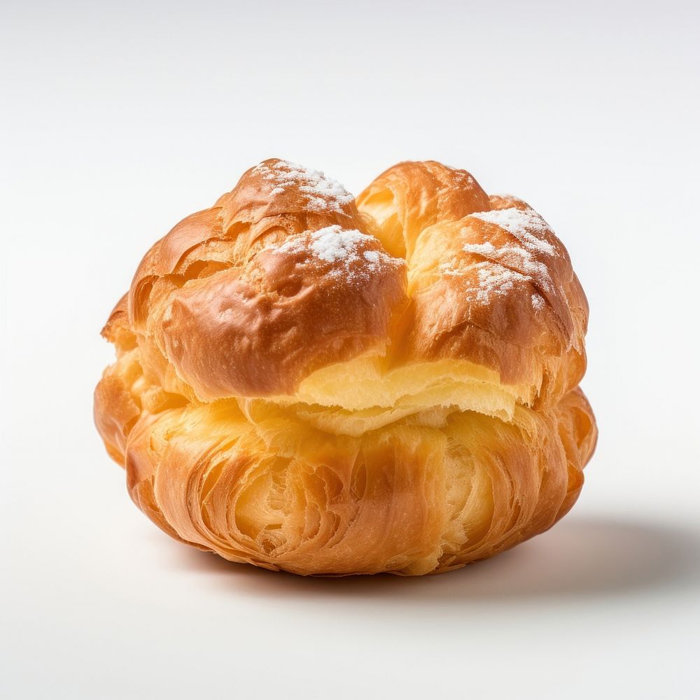 Choux pastry croissant dessert bread.