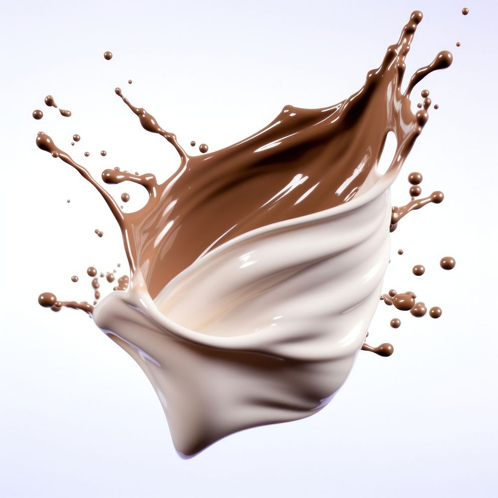 Chocolate milk splash refreshment splattered simplicity.