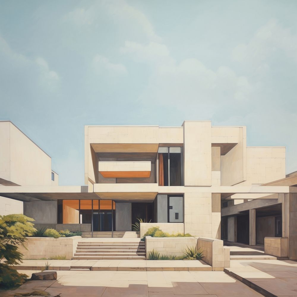 Modern House architecture house building.