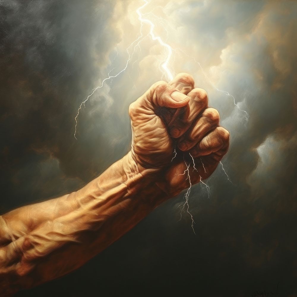 Hand holding thunder thunderstorm lightning adult.