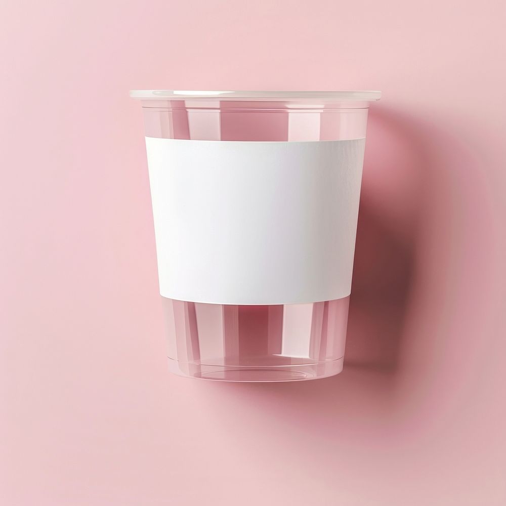 Transparent plastic cup  glass vase refreshment.
