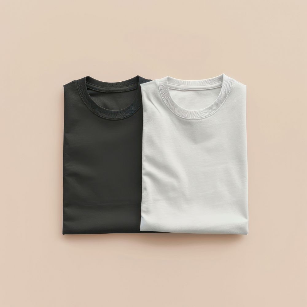 Folded T-shirts  t-shirt coathanger undershirt.