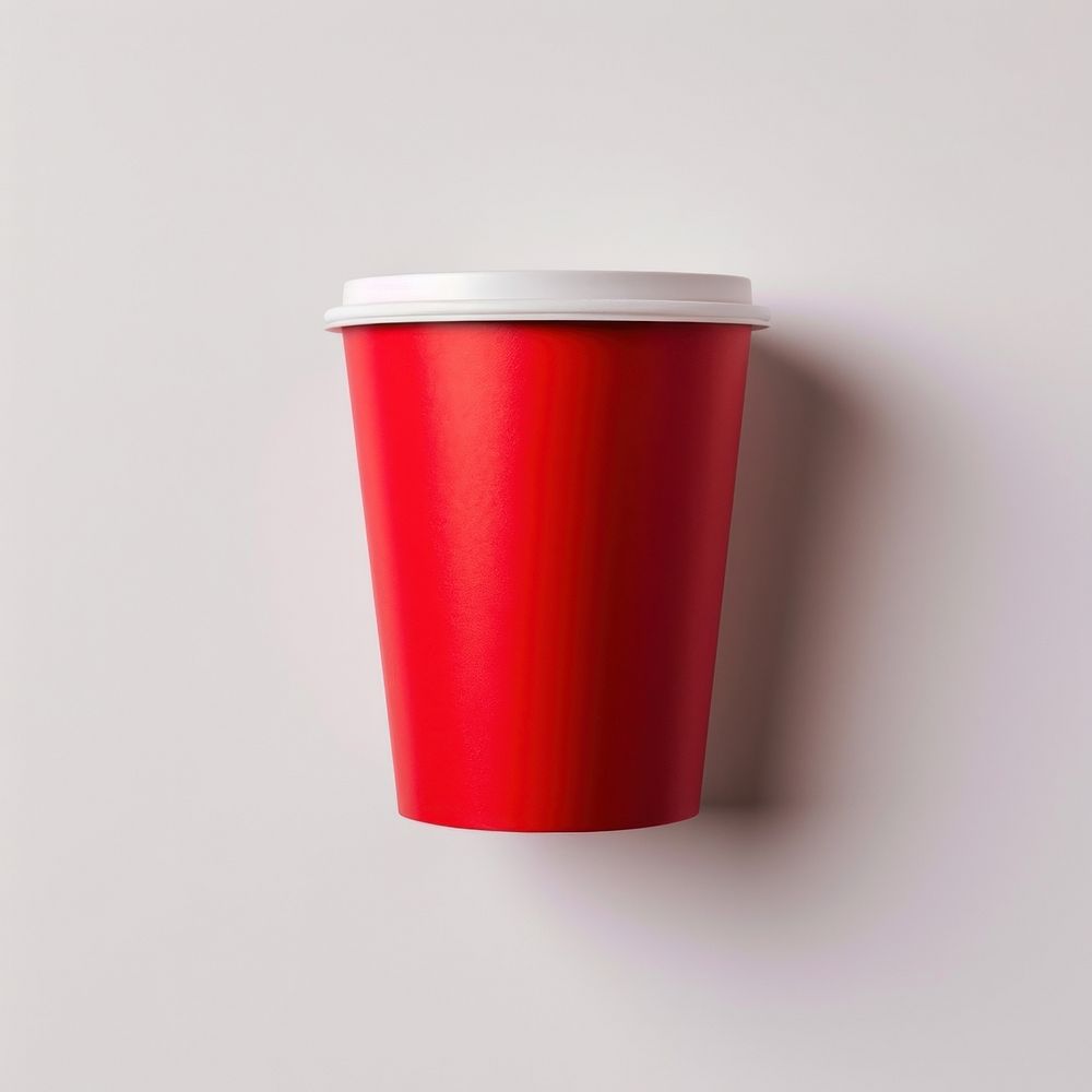 Red cup  coffee drink mug.