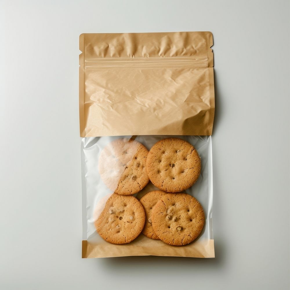 Paper bag packaging plastic cookie paper.