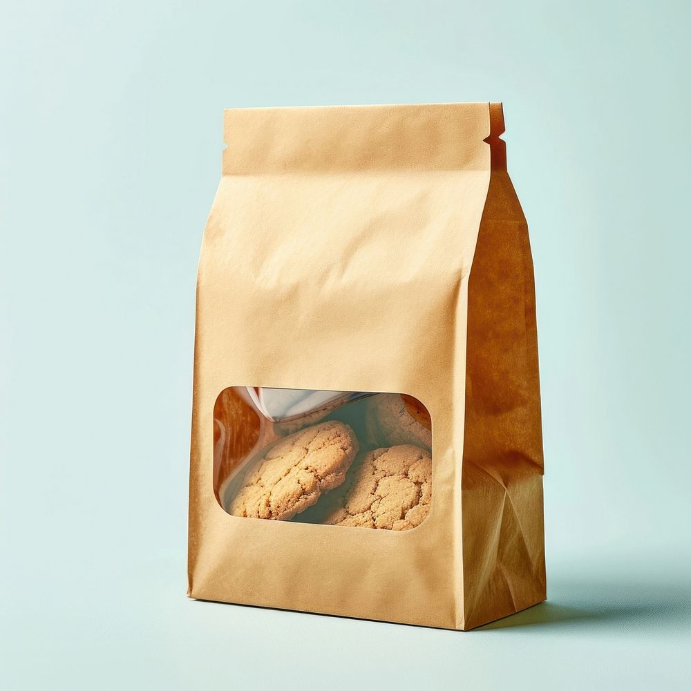 Paper bag packaging cookie bread paper.