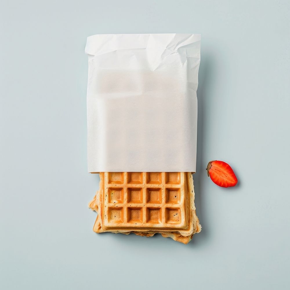 Paper waffel packaging waffle food confectionery.