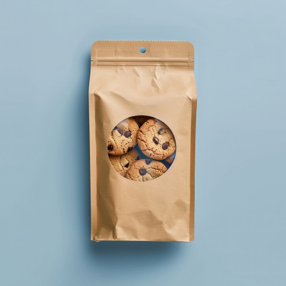 Paper bag packaging cookie food confectionery.