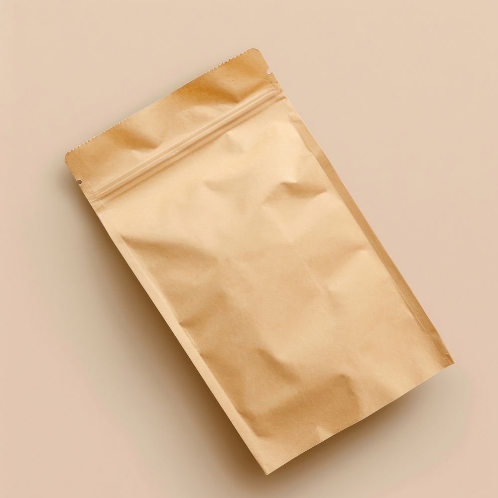Food kraft paper bag  simplicity crumpled brown.