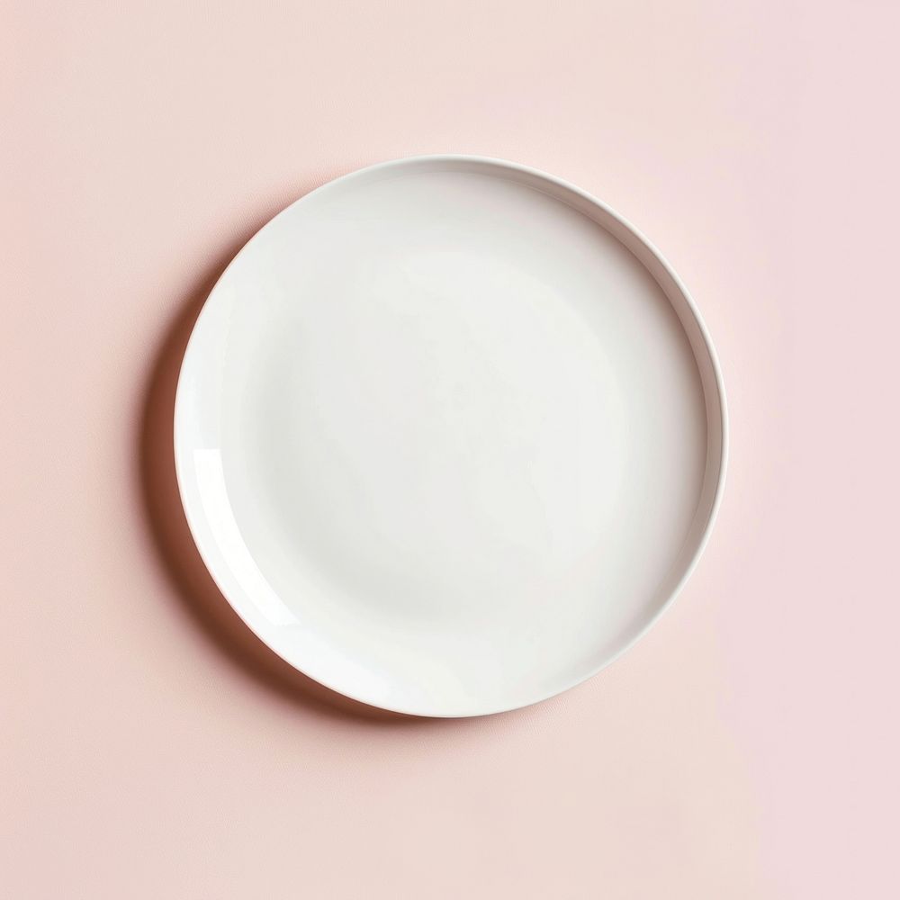 Round plate  porcelain platter simplicity.