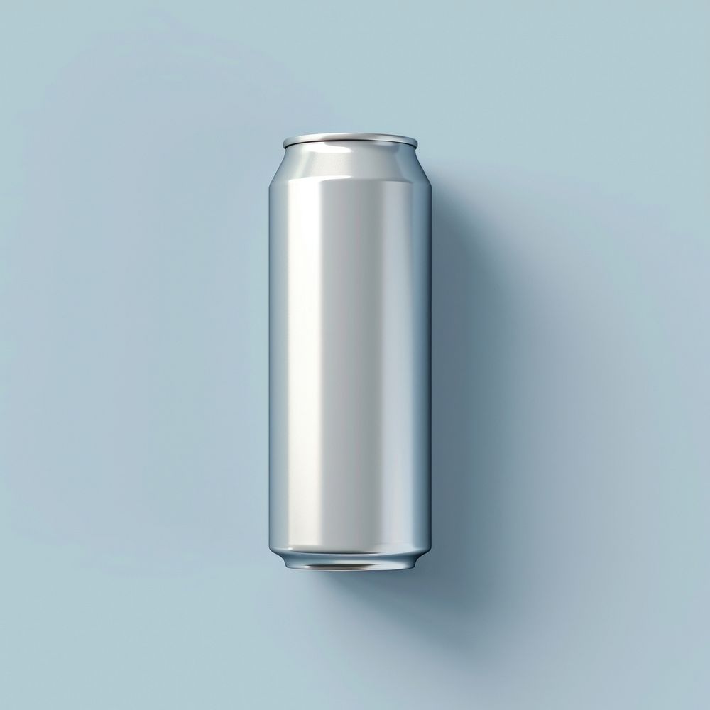 Rectangle can with pull tap  refreshment container aluminum.
