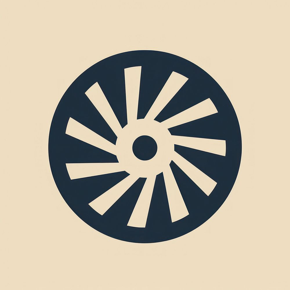 Wheel icon spoke logo transportation.