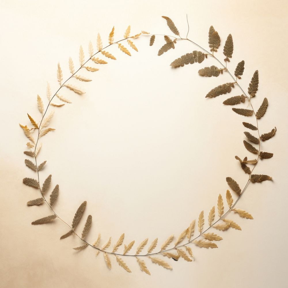 PNG Real pressed Acacia leaves circle shape accessories. AI generated Image by rawpixel.
