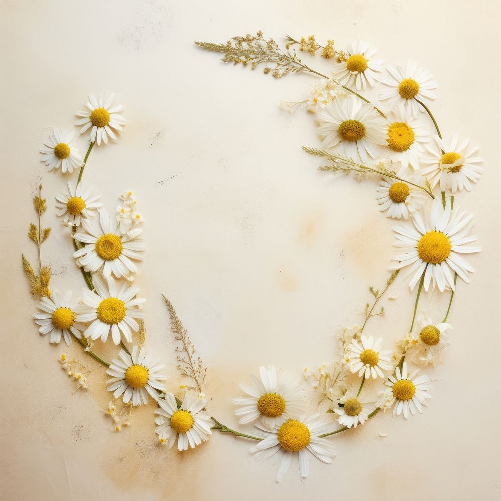 PNG Real pressed chamomile with flowers necklace jewelry daisy. AI generated Image by rawpixel.