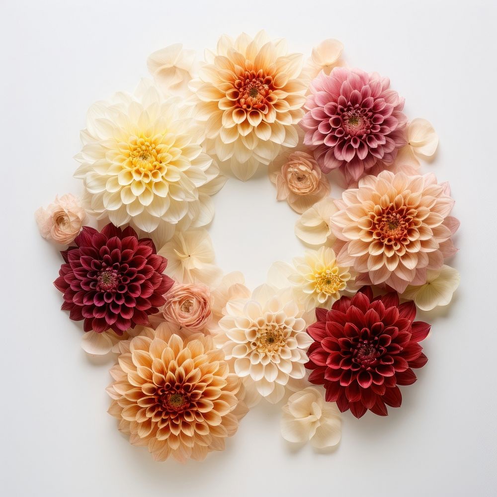 PNG Real pressed dahlia flowers plant food red. AI generated Image by rawpixel.