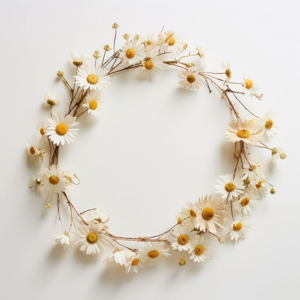  Real Pressed Daisy Flowers flower necklace jewelry. AI generated Image by rawpixel.