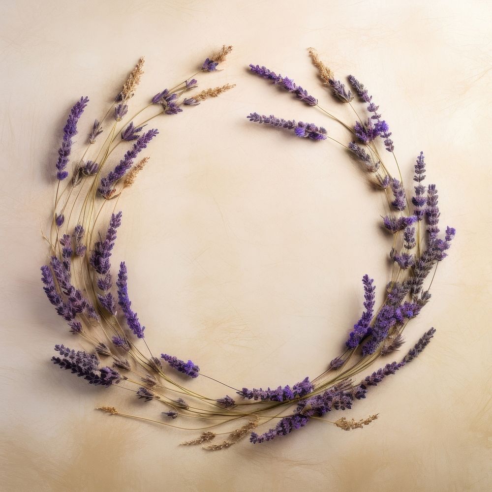 PNG Real pressed lavender flowers necklace jewelry circle. AI generated Image by rawpixel.