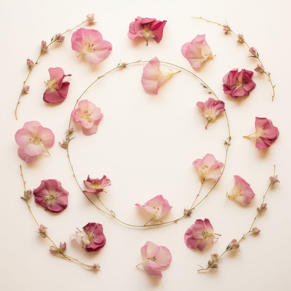 PNG Real pressed rose flowers necklace jewelry circle. AI generated Image by rawpixel.