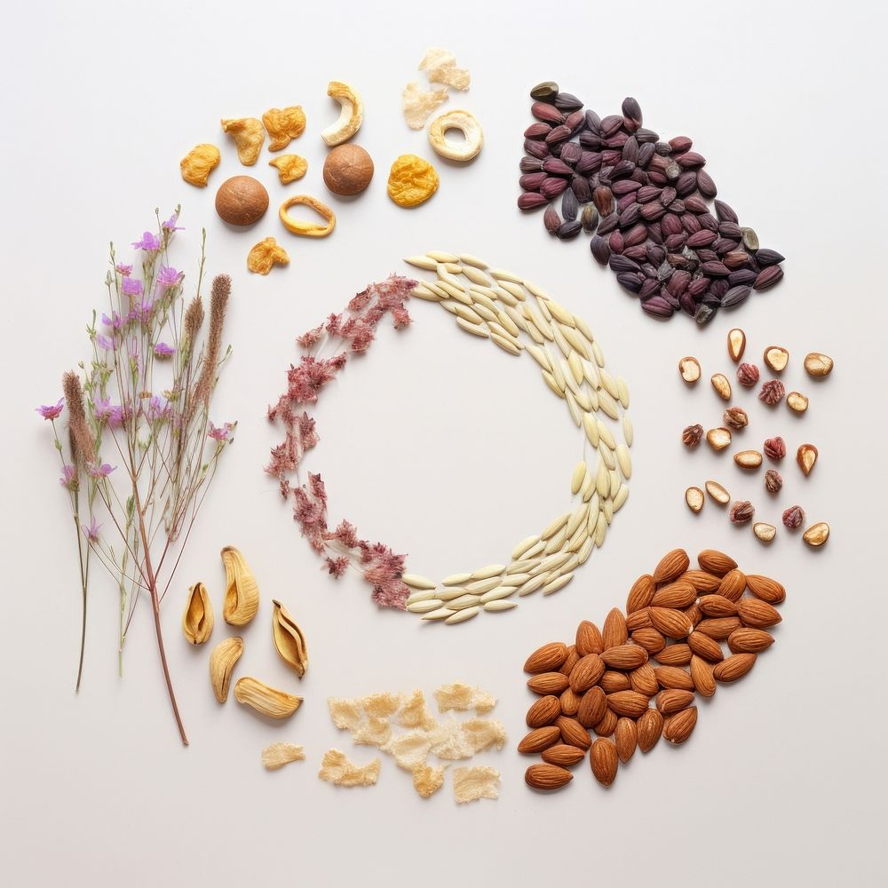 Nuts and grains plant herbs food. AI generated Image by rawpixel.