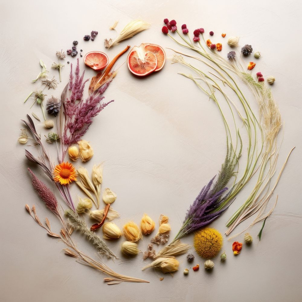 Vegetables flower circle plant. AI generated Image by rawpixel.