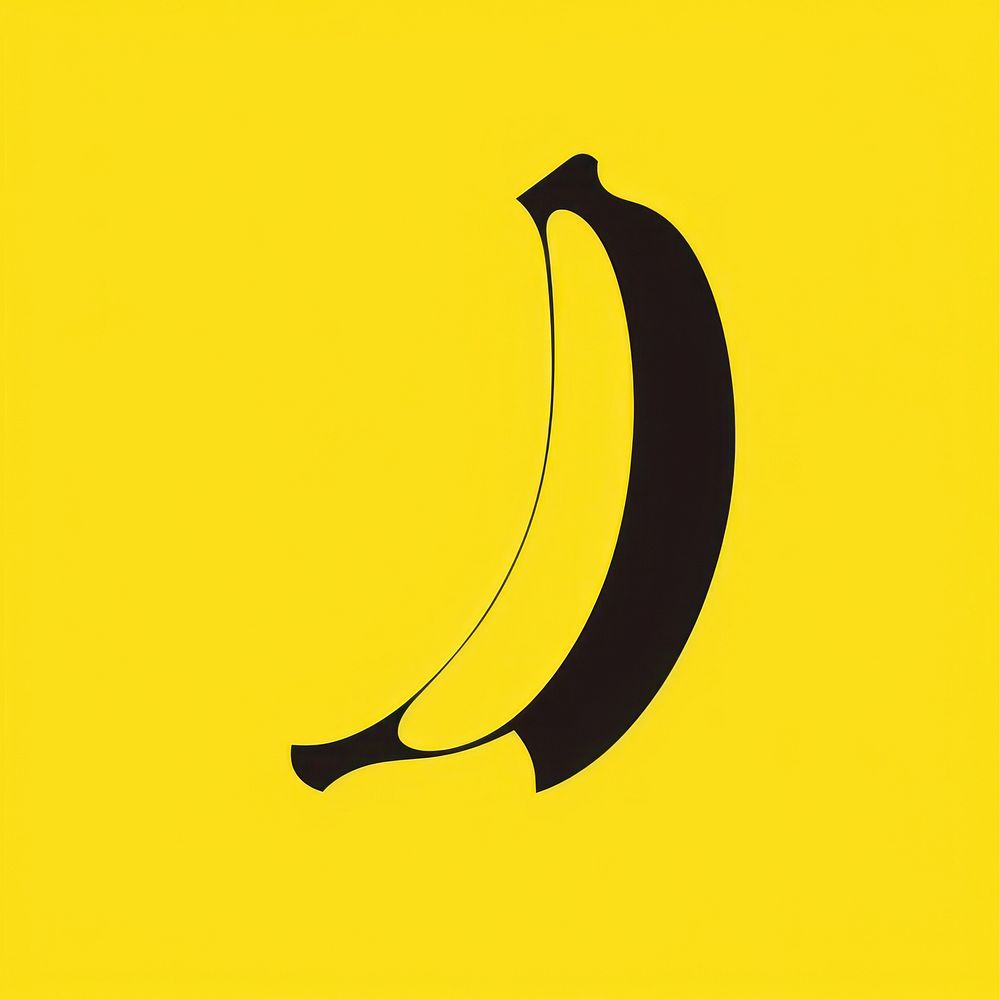 Banana icon moustache crescent produce.
