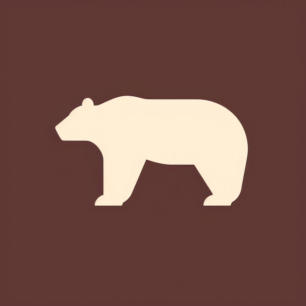 Bear icon wildlife mammal animal.