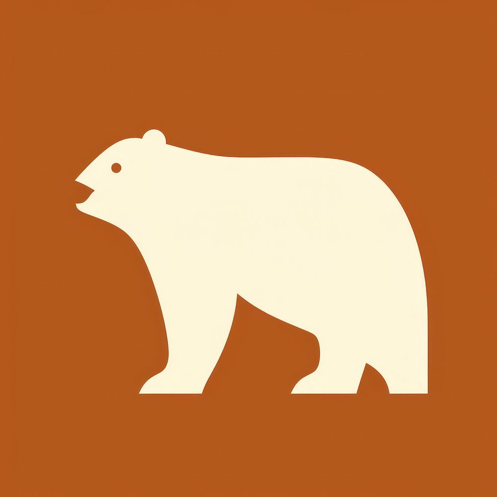 Bear icon wildlife animal mammal.