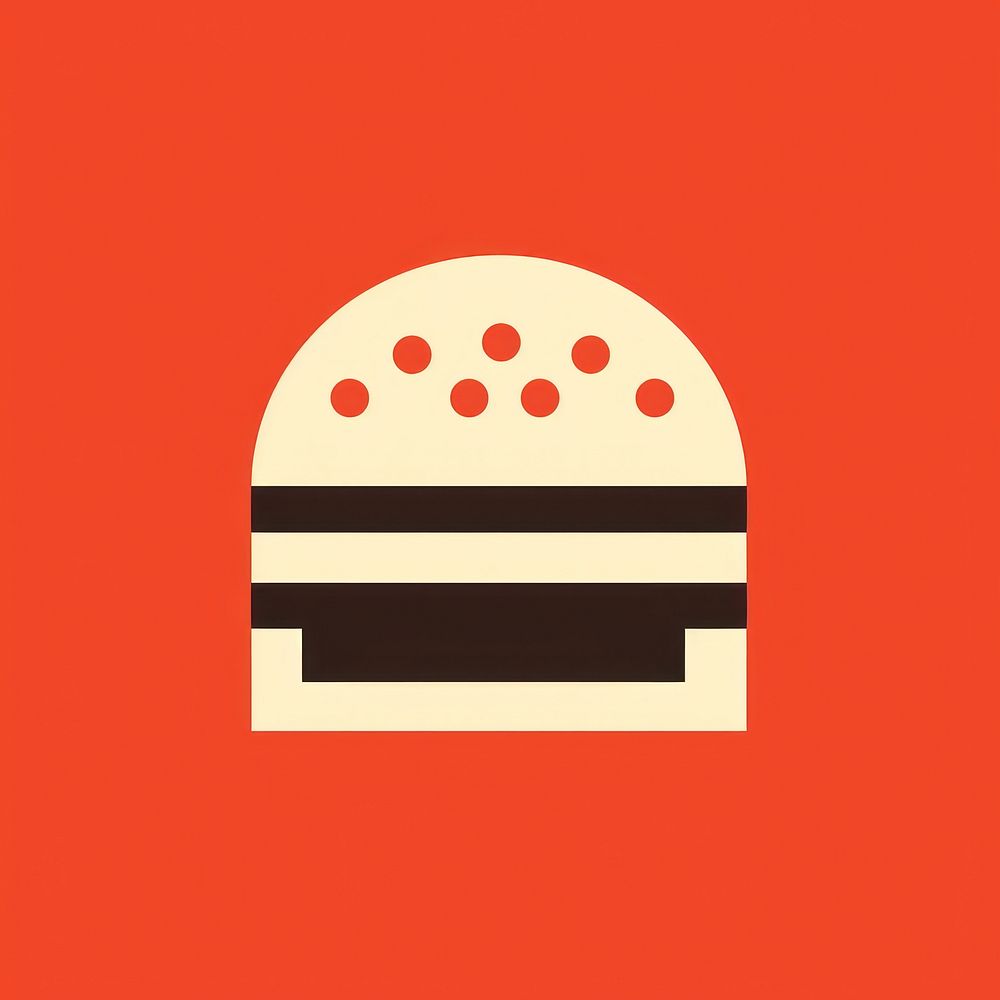 Burger icon food hamburger letterbox.