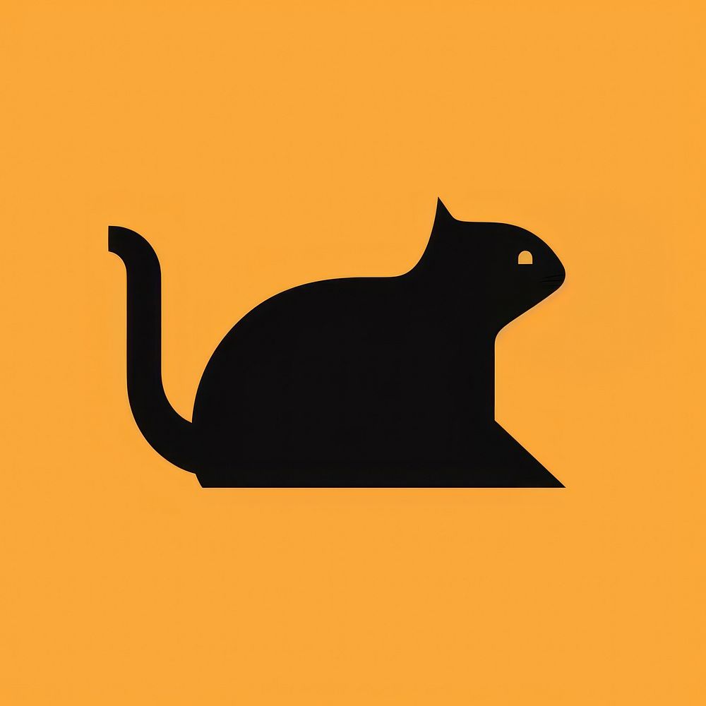 Cat icon silhouette animal mammal.