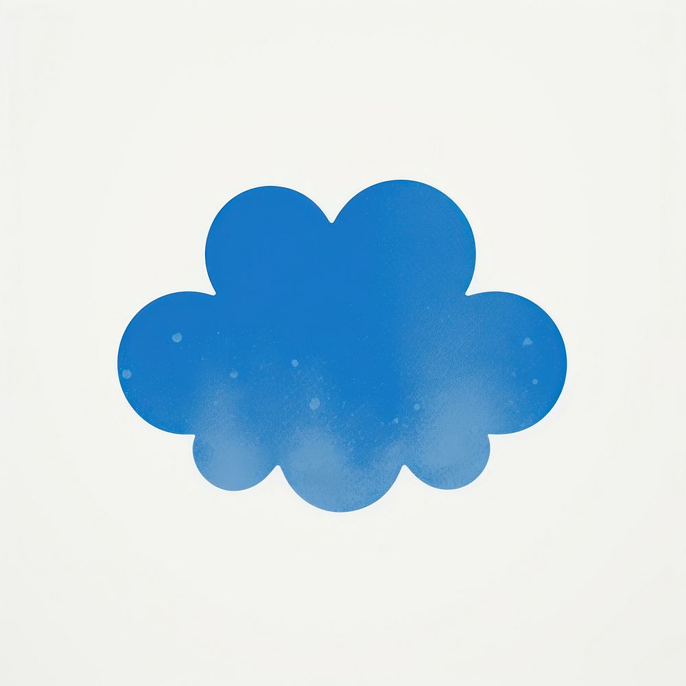 Cloud icon blue creativity astronomy.